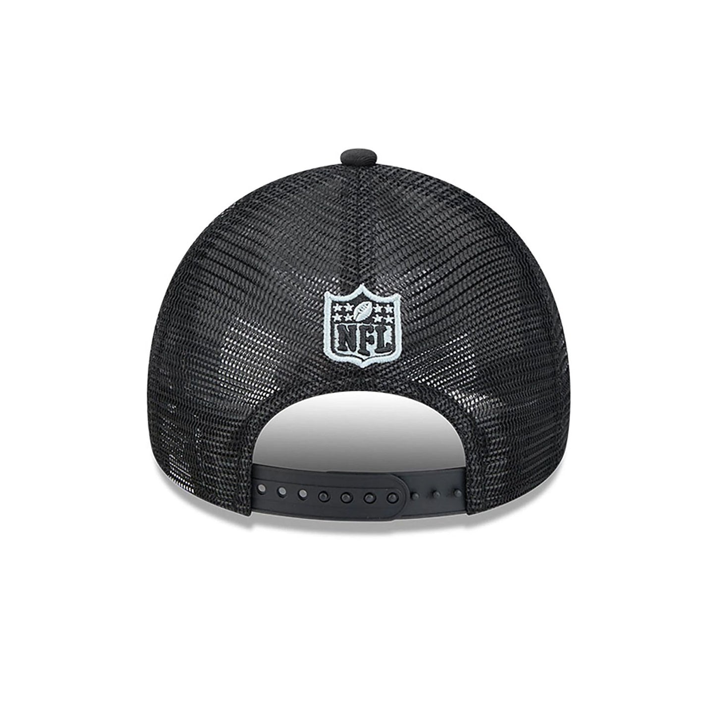 This is a Oakland Raiders NFL Sideline 2024 Historic Grey 9FORTY A-Frame Adjustable Cap 5