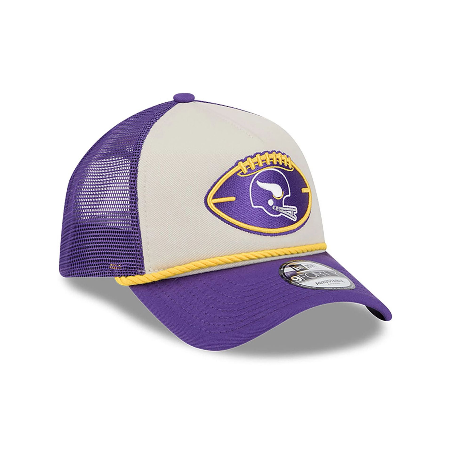 This is a Minnesota Vikings NFL Sideline 2024 Historic Purple 9FORTY A-Frame Adjustable Cap 3