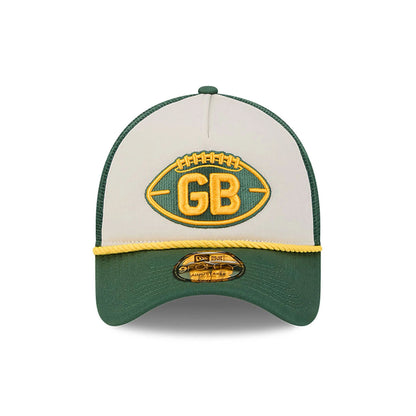 This is a Green Bay Packers NFL Sideline 2024 Historic Dark Green 9FORTY A-Frame Adjustable Cap 2