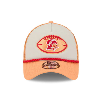 This is a Tampa Bay Buccaneers NFL Sideline 2024 Historic Orange 9FORTY A-Frame Adjustable Cap 2