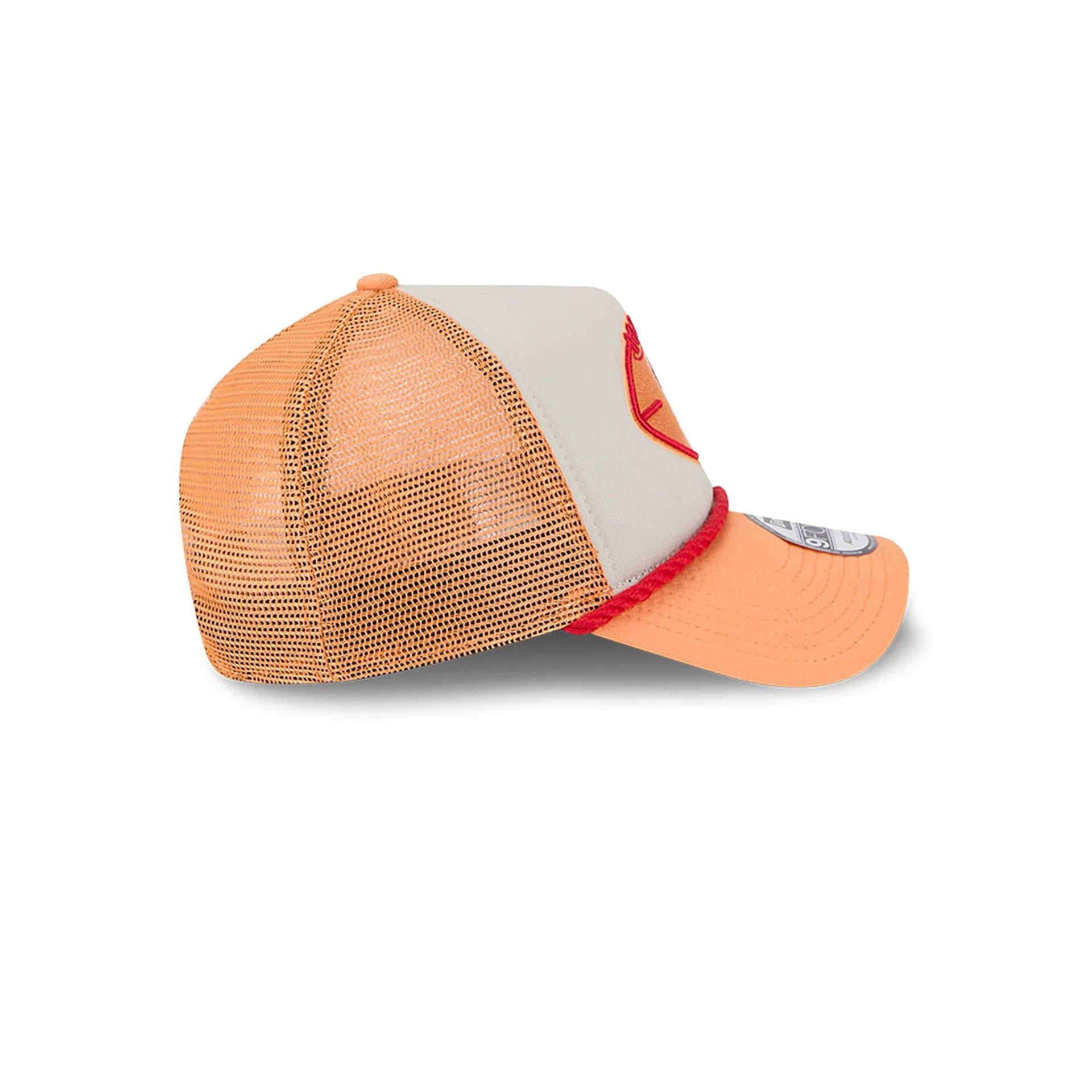 This is a Tampa Bay Buccaneers NFL Sideline 2024 Historic Orange 9FORTY A-Frame Adjustable Cap 6