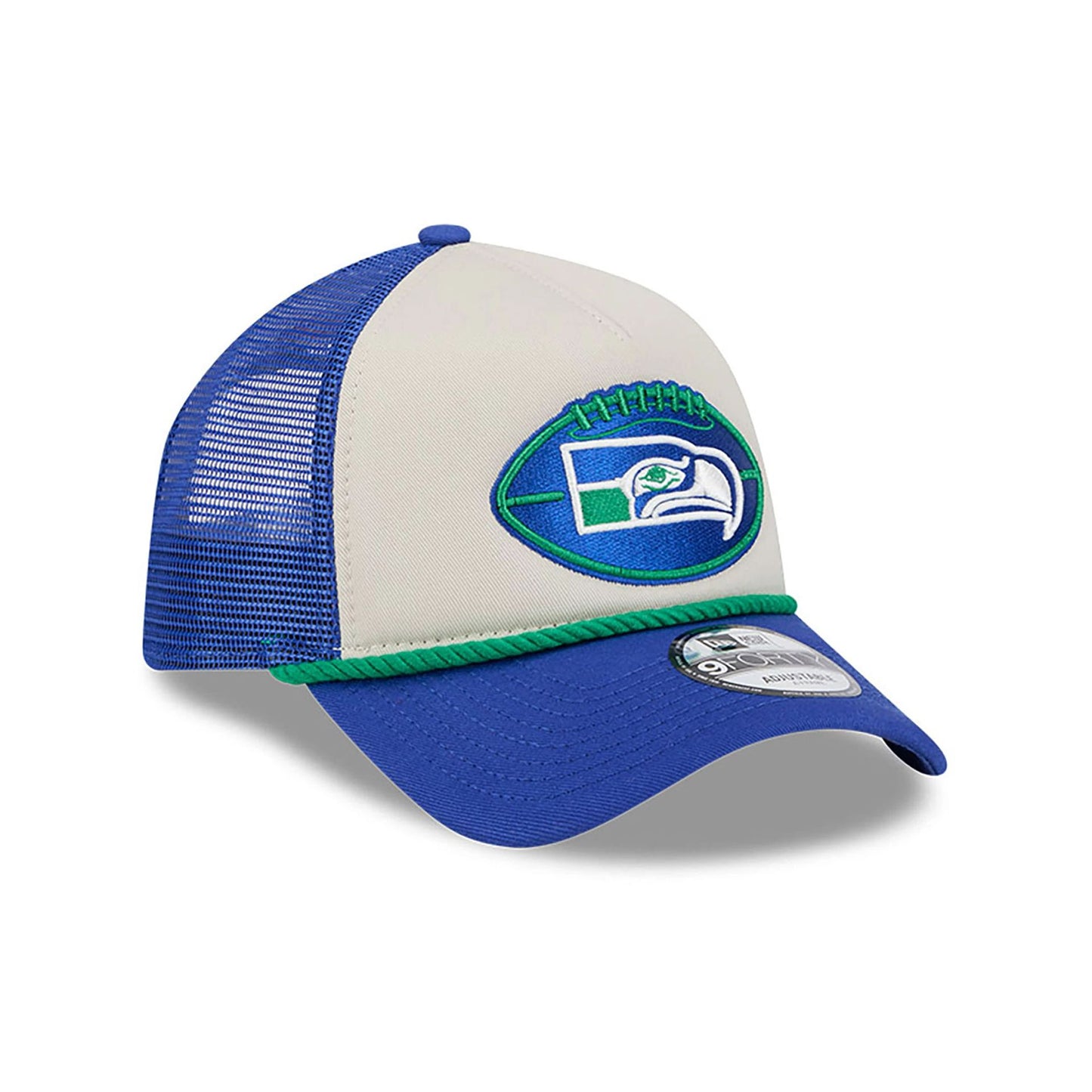 This is a Seattle Seahawks NFL Sideline 2024 Historic Blue 9FORTY A-Frame Adjustable Cap 3