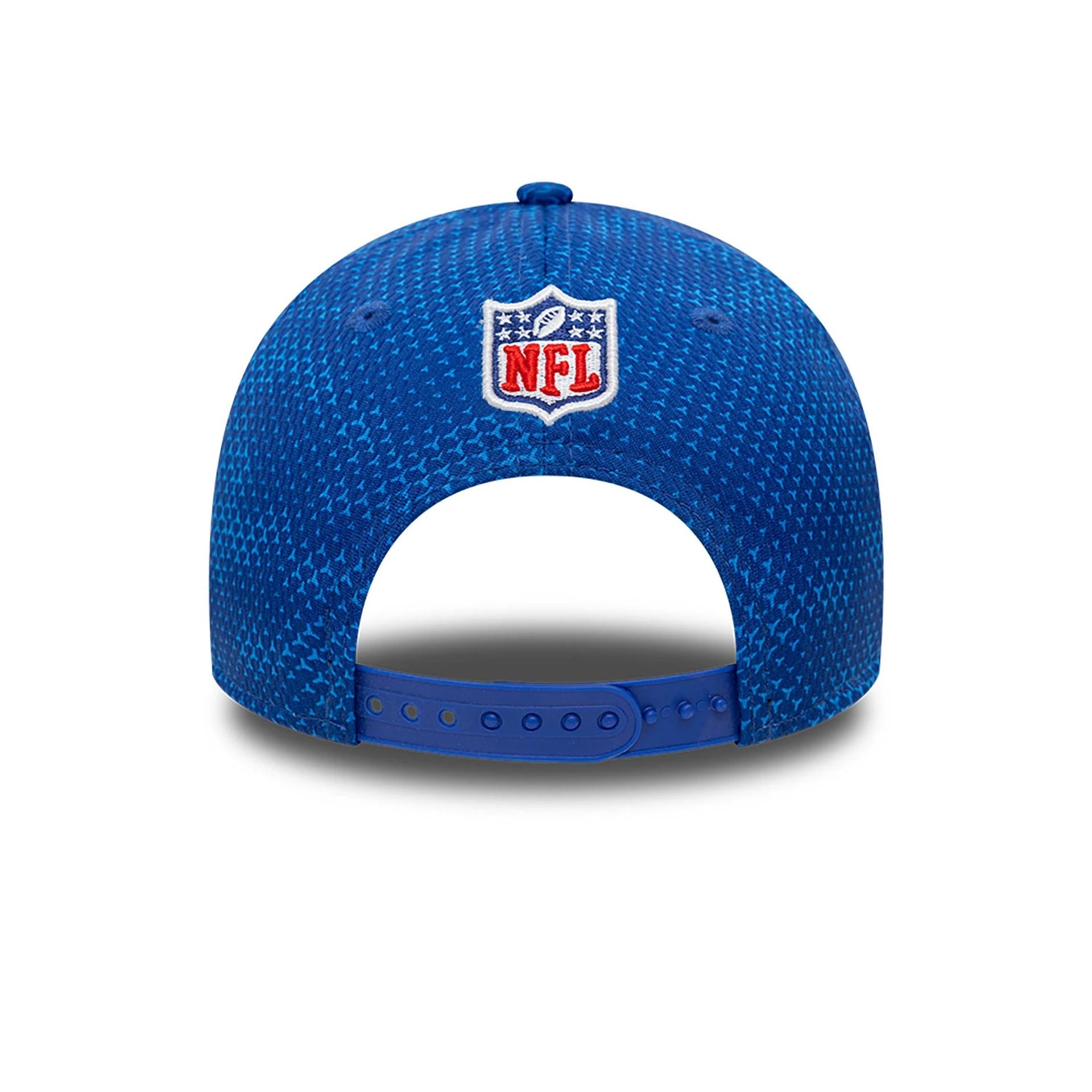 This is a Buffalo Bills Youth NFL Sideline 2024 Blue 9FORTY Stretch Snap Cap 4