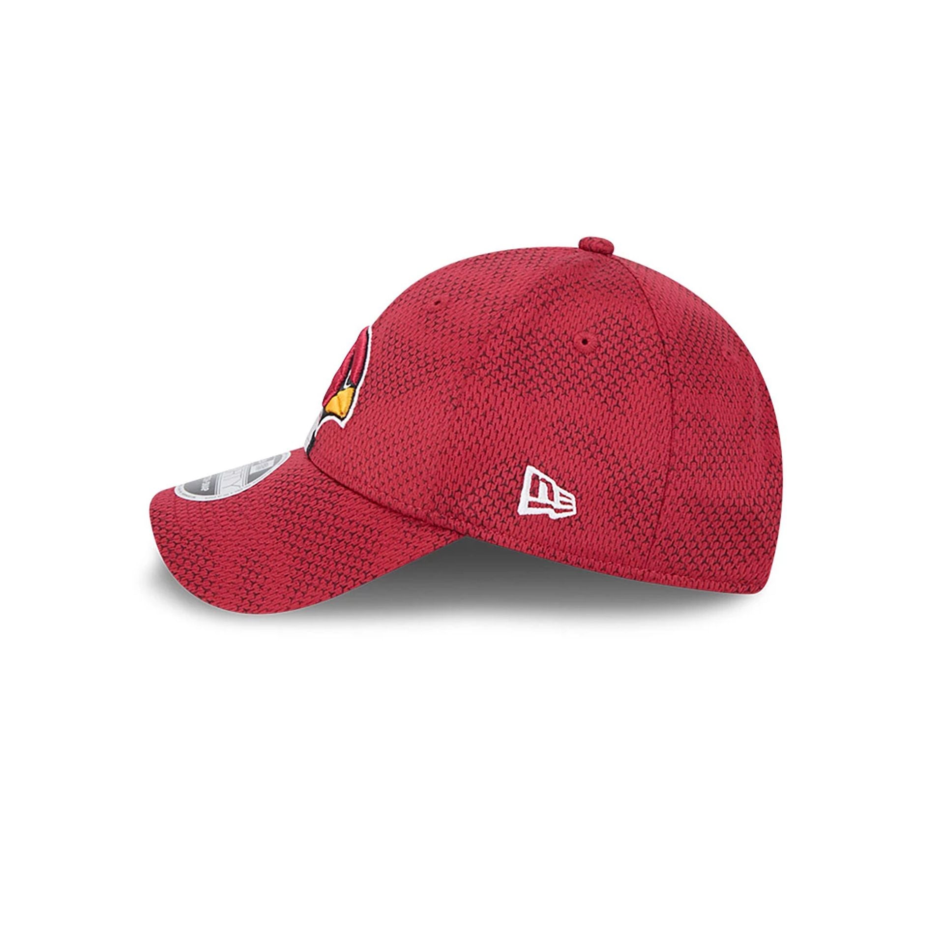 This is a Arizona Cardinals NFL Sideline 2024 Dark Red 9FORTY Stretch Snap Cap 7