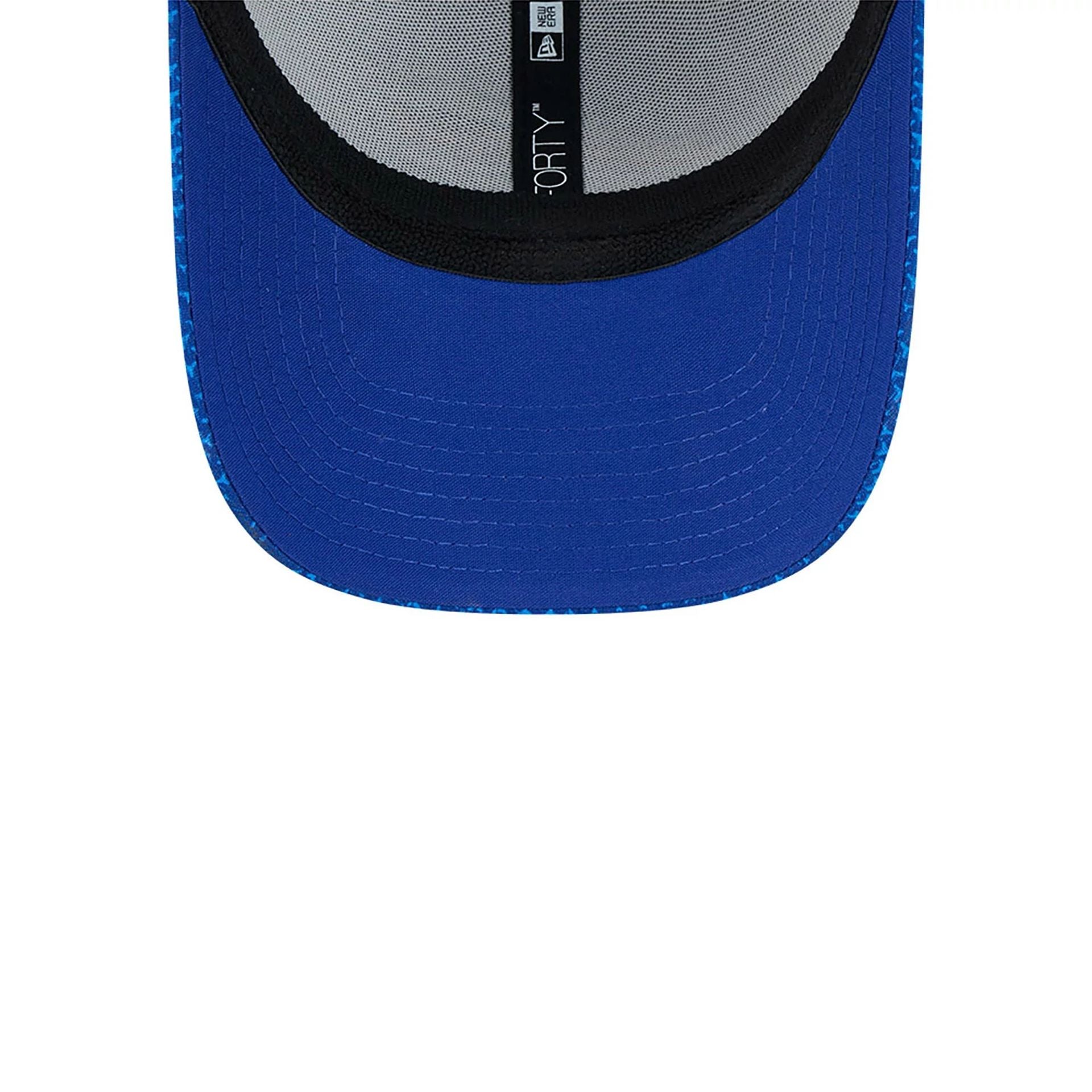 This is a Buffalo Bills NFL Sideline 2024 Blue 9FORTY Stretch Snap Cap 3