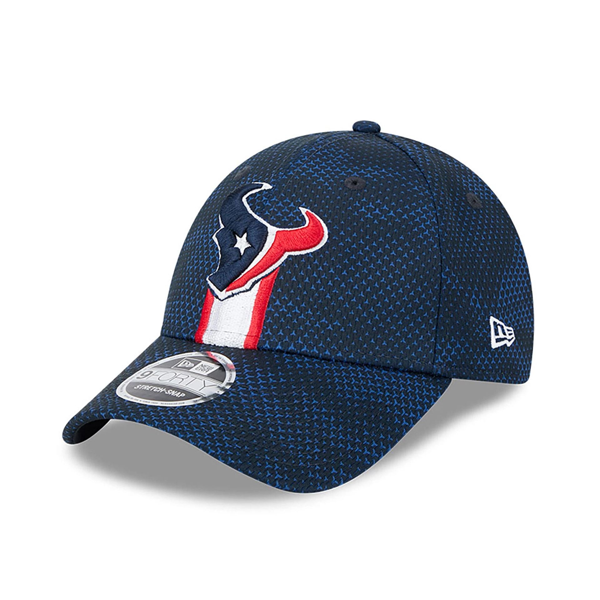 This is a Houston Texans NFL Sideline 2024 Navy 9FORTY Stretch Snap Cap 3