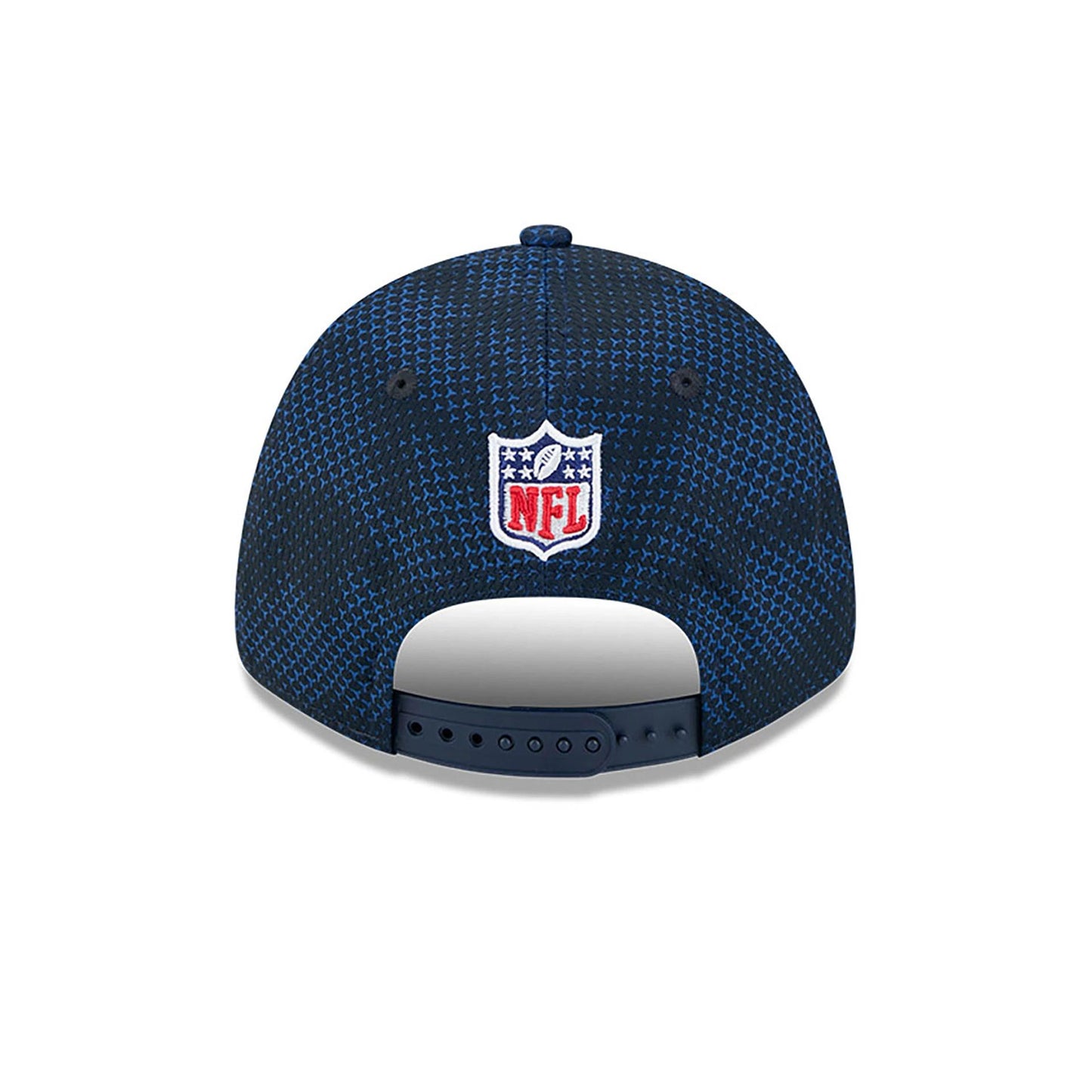 This is a Houston Texans NFL Sideline 2024 Navy 9FORTY Stretch Snap Cap 5