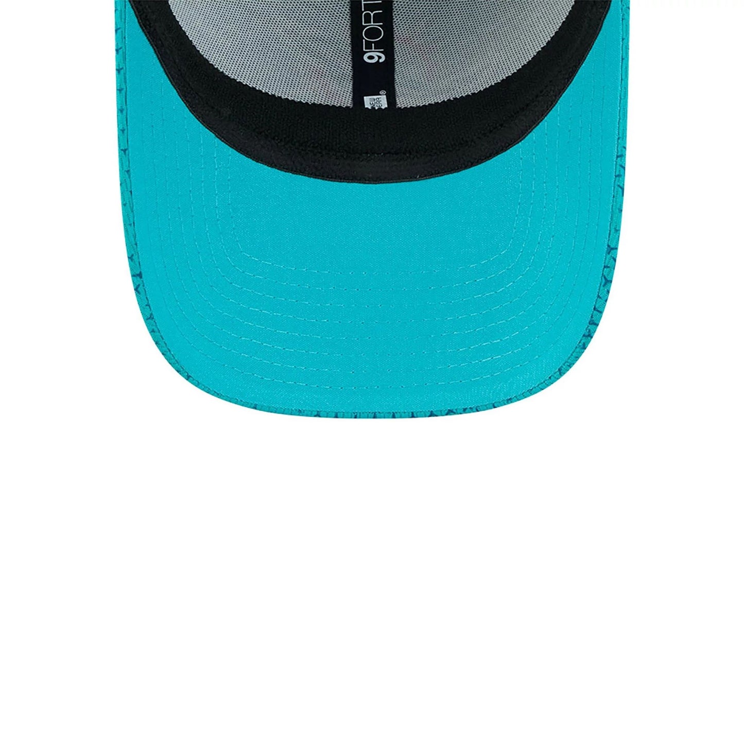 This is a Miami Dolphins NFL Sideline 2024 Turquoise 9FORTY Stretch Snap Cap 4