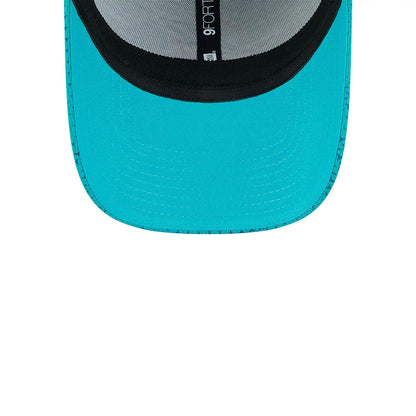 This is a Miami Dolphins NFL Sideline 2024 Turquoise 9FORTY Stretch Snap Cap 4