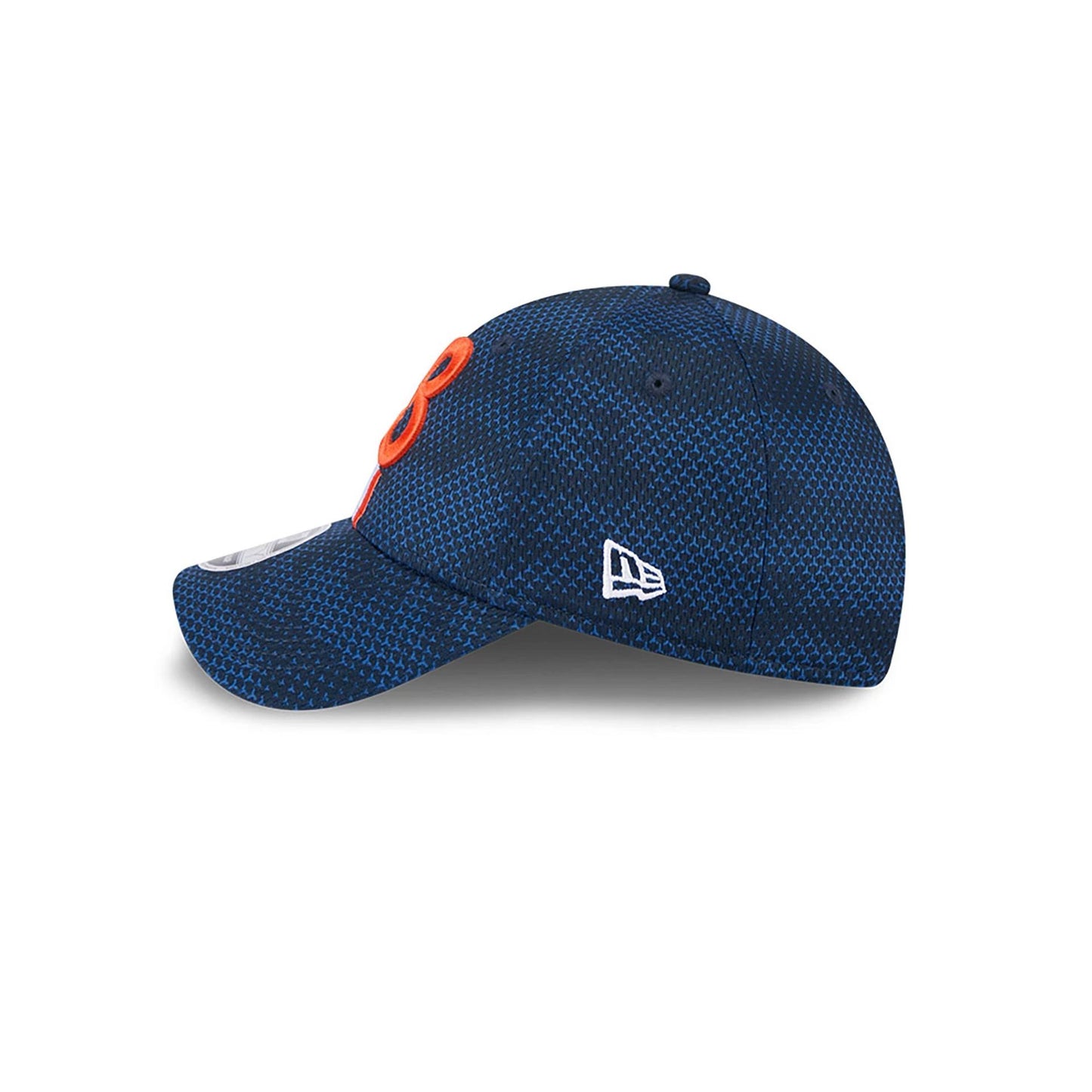 This is a Chicago Bears NFL Sideline 2024 Navy 9FORTY Stretch Snap Cap 7