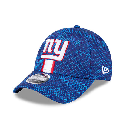 This is a New York Giants NFL Sideline 2024 Blue 9FORTY Stretch Snap Cap 3