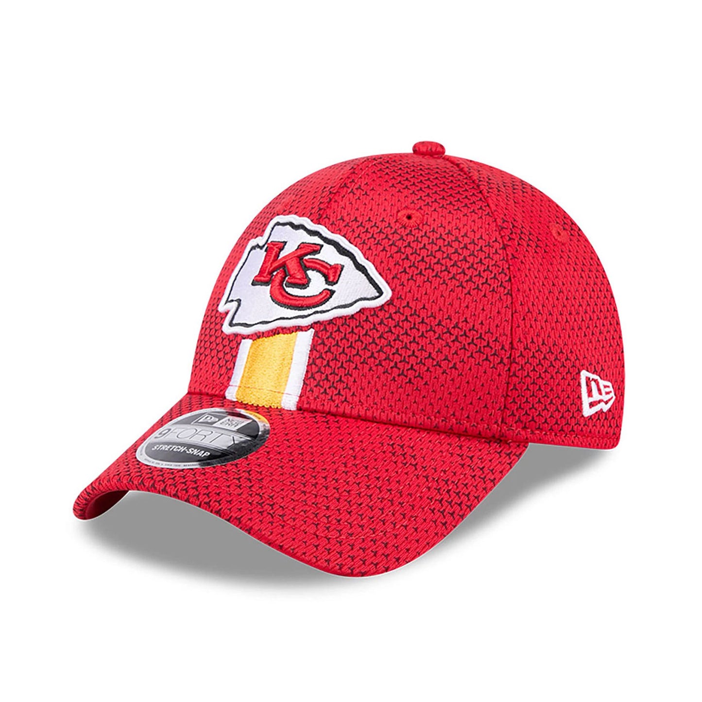 This is a Kansas City Chiefs NFL Sideline 2024 Red 9FORTY Stretch Snap Cap 3