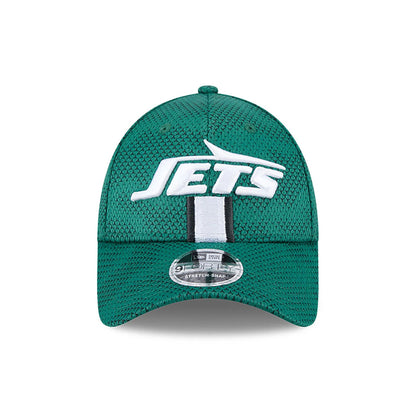 This is a New York Jets NFL Sideline Green 9FORTY Stretch Snap Cap 2