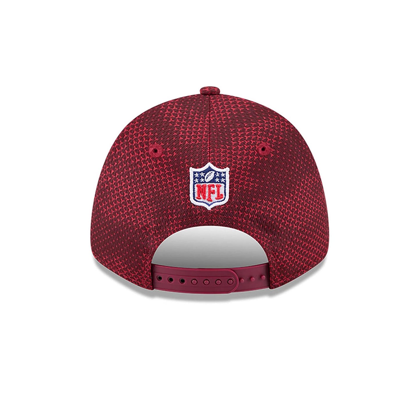 This is a Washington Commanders NFL Sideline 2024 Dark Red 9FORTY Stretch Snap Cap 5