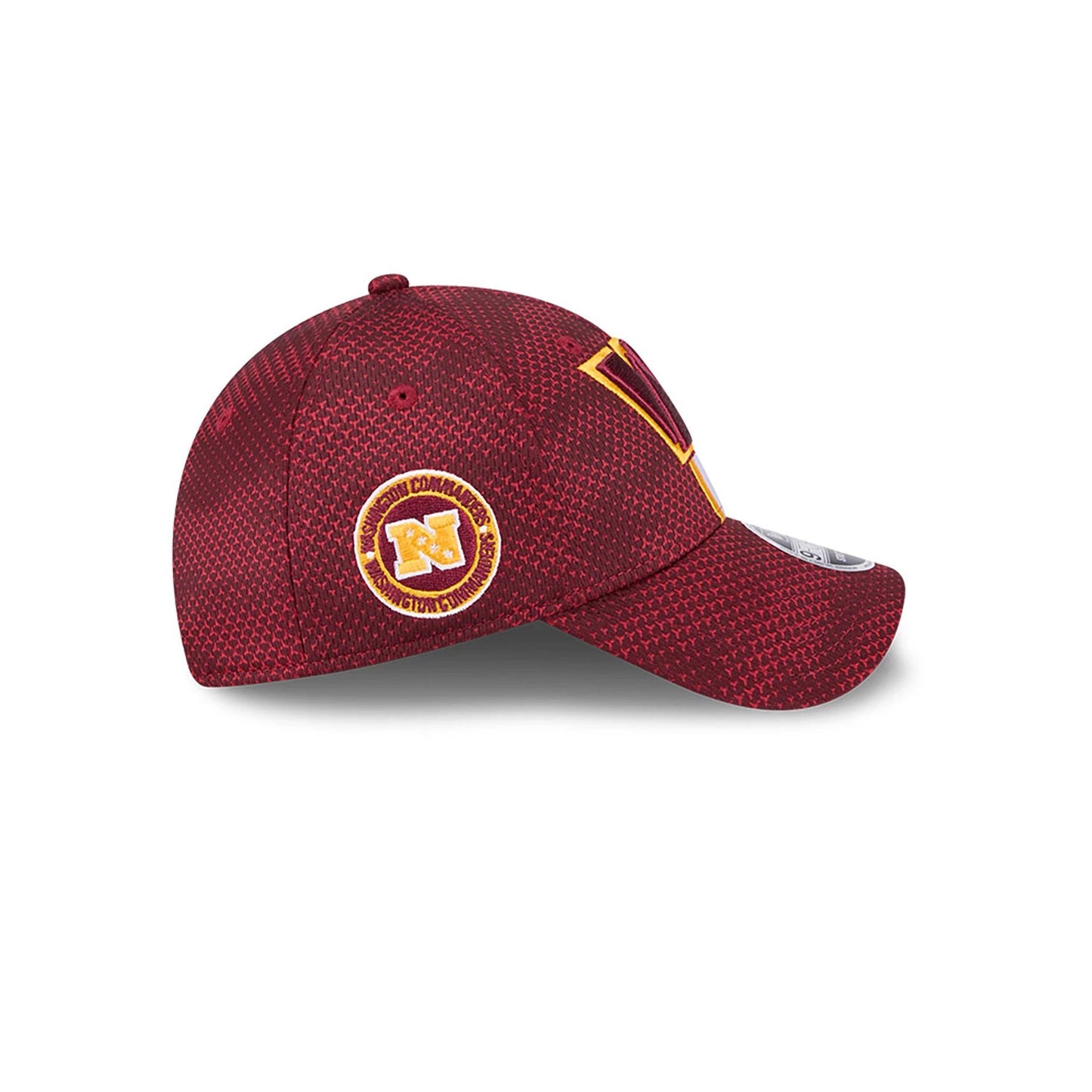 This is a Washington Commanders NFL Sideline 2024 Dark Red 9FORTY Stretch Snap Cap 6