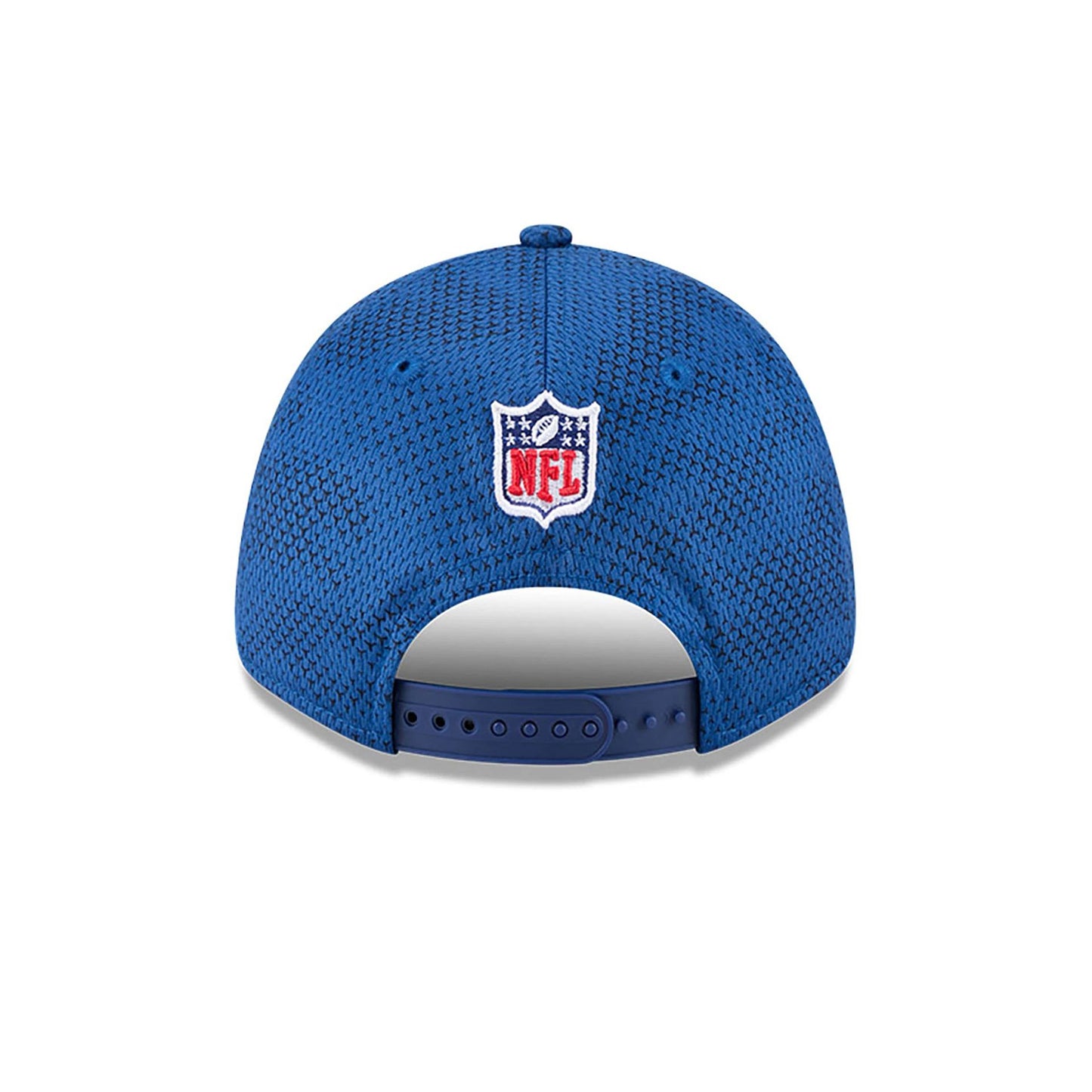 This is a Indianapolis Colts NFL Sideline 2024 Blue 9FORTY Stretch Snap Cap 5