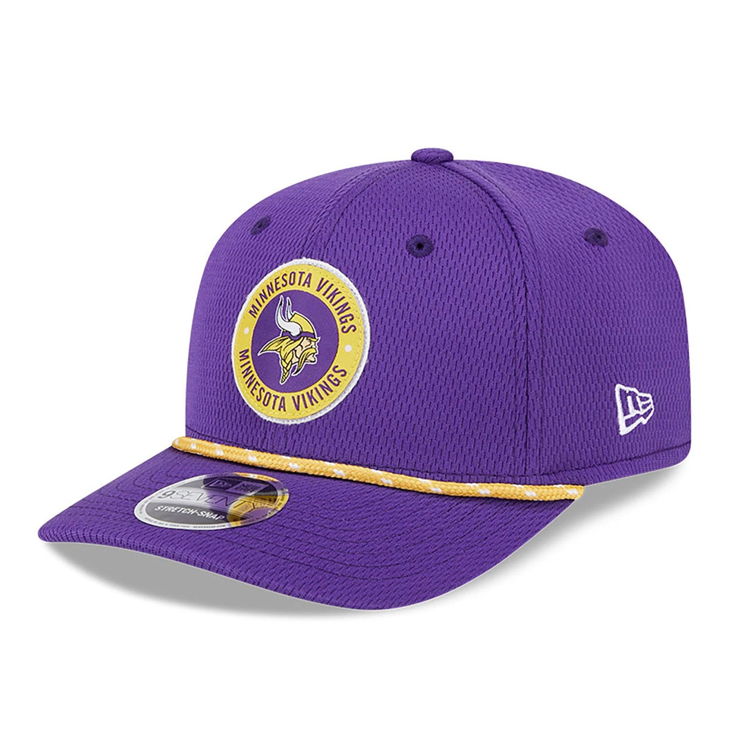 This is a Minnesota Vikings NFL Sideline 2024 Purple 9SEVENTY Stretch Snap Cap 3