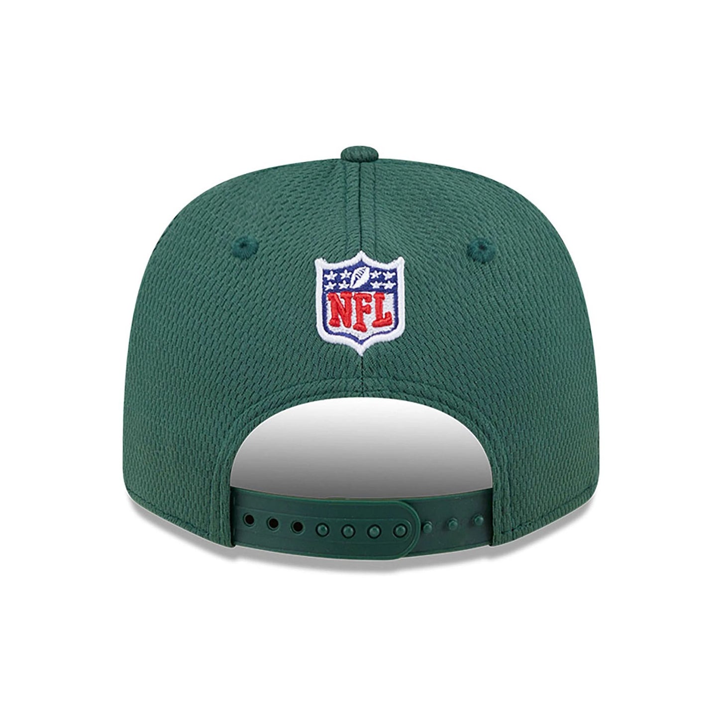 This is a Green Bay Packers NFL Sideline 2024 Dark Green 9SEVENTY Stretch Snap Cap 5