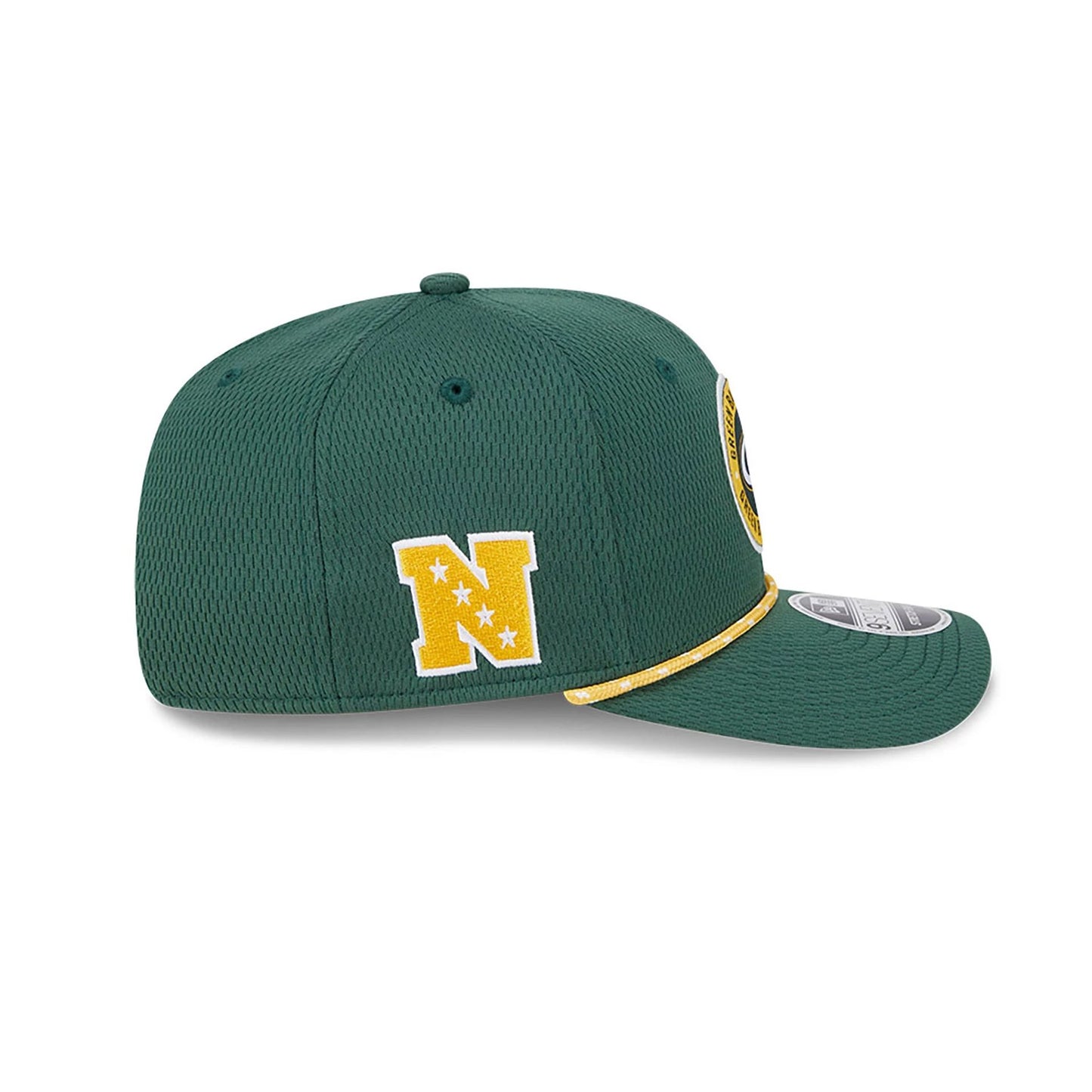 This is a Green Bay Packers NFL Sideline 2024 Dark Green 9SEVENTY Stretch Snap Cap 6