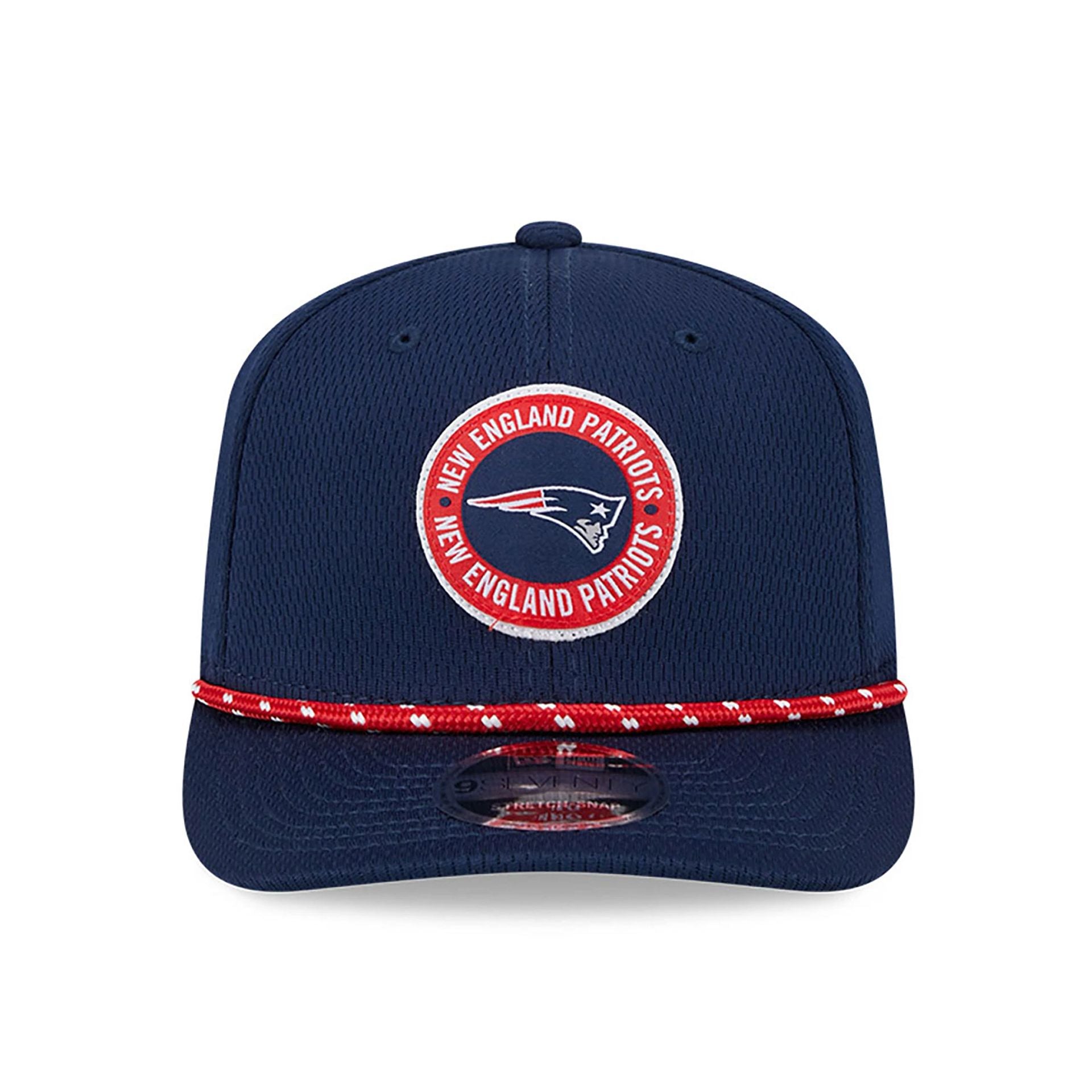 This is a New England Patriots NFL Sideline 2024 Dark Blue 9SEVENTY Stretch Snap Cap 2