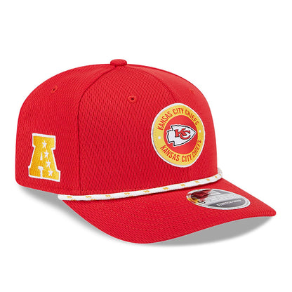 This is a Kansas City Chiefs NFL Sideline 2024 Red 9SEVENTY Stretch Snap Cap 1