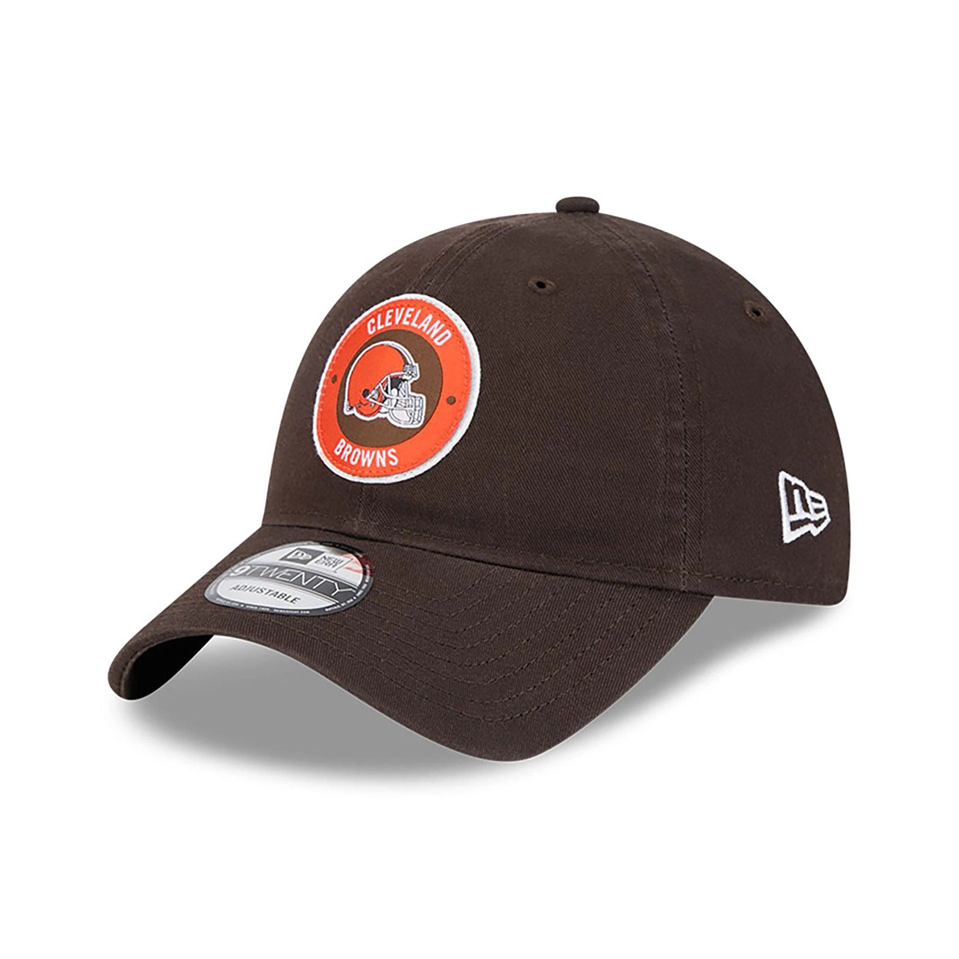 This is a Cleveland Browns NFL Sideline 2024 Dark Brown 9TWENTY Adjustable Cap 3