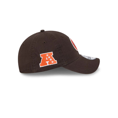 This is a Cleveland Browns NFL Sideline 2024 Dark Brown 9TWENTY Adjustable Cap 6