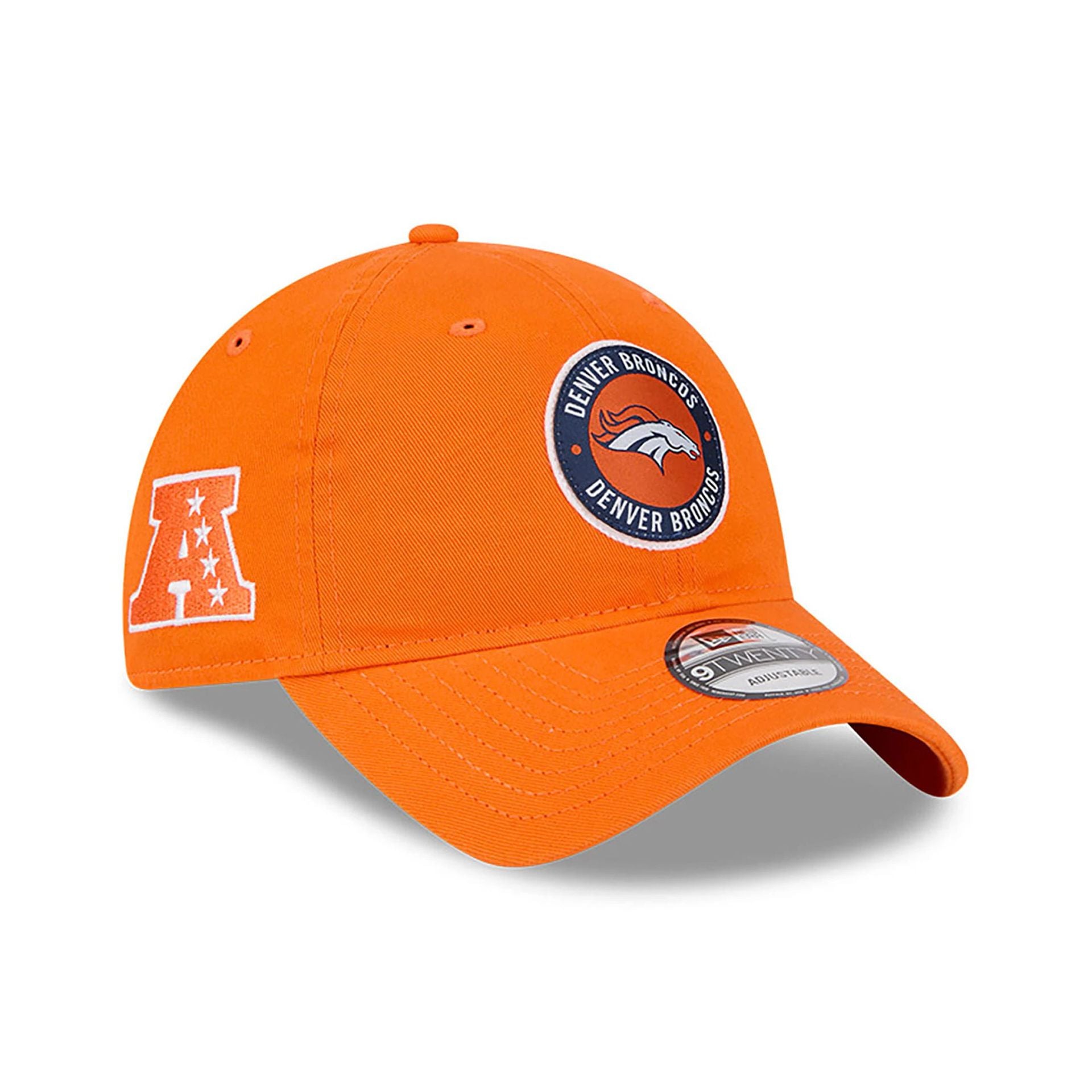 This is a Denver Broncos NFL Sideline 2024 Orange 9TWENTY Adjustable Cap 1