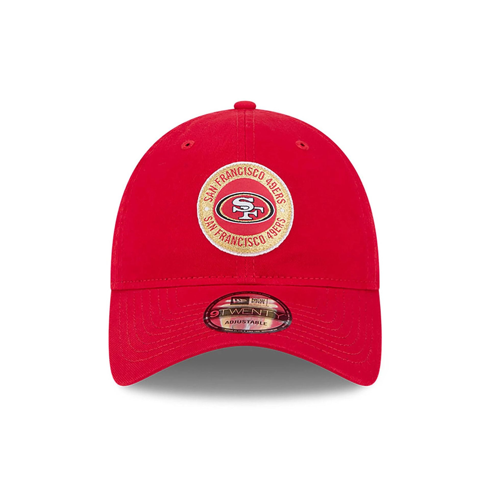 This is a San Francisco 49ers NFL Sideline 2024 Red 9TWENTY Adjustable Cap 2