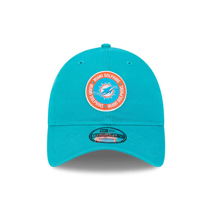 This is a Miami Dolphins NFL Sideline 2024 Turquoise 9TWENTY Adjustable Cap 2