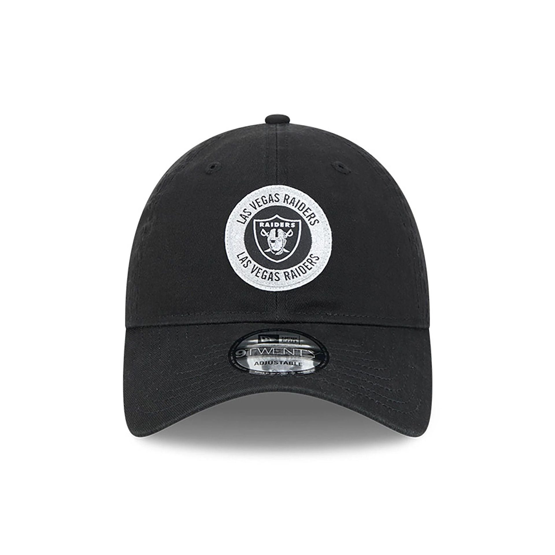 This is a Las Vegas Raiders NFL Sideline 2024 Black 9TWENTY Adjustable Cap 2