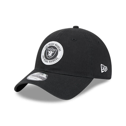 This is a Las Vegas Raiders NFL Sideline 2024 Black 9TWENTY Adjustable Cap 3