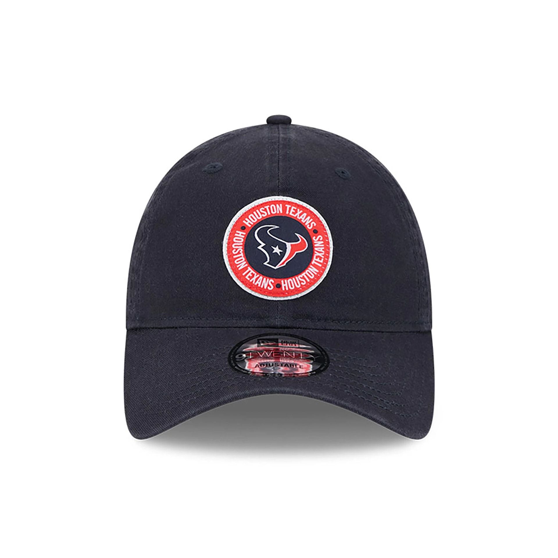 This is a Houston Texans NFL Sideline 2024 Navy 9TWENTY Adjustable Cap 2