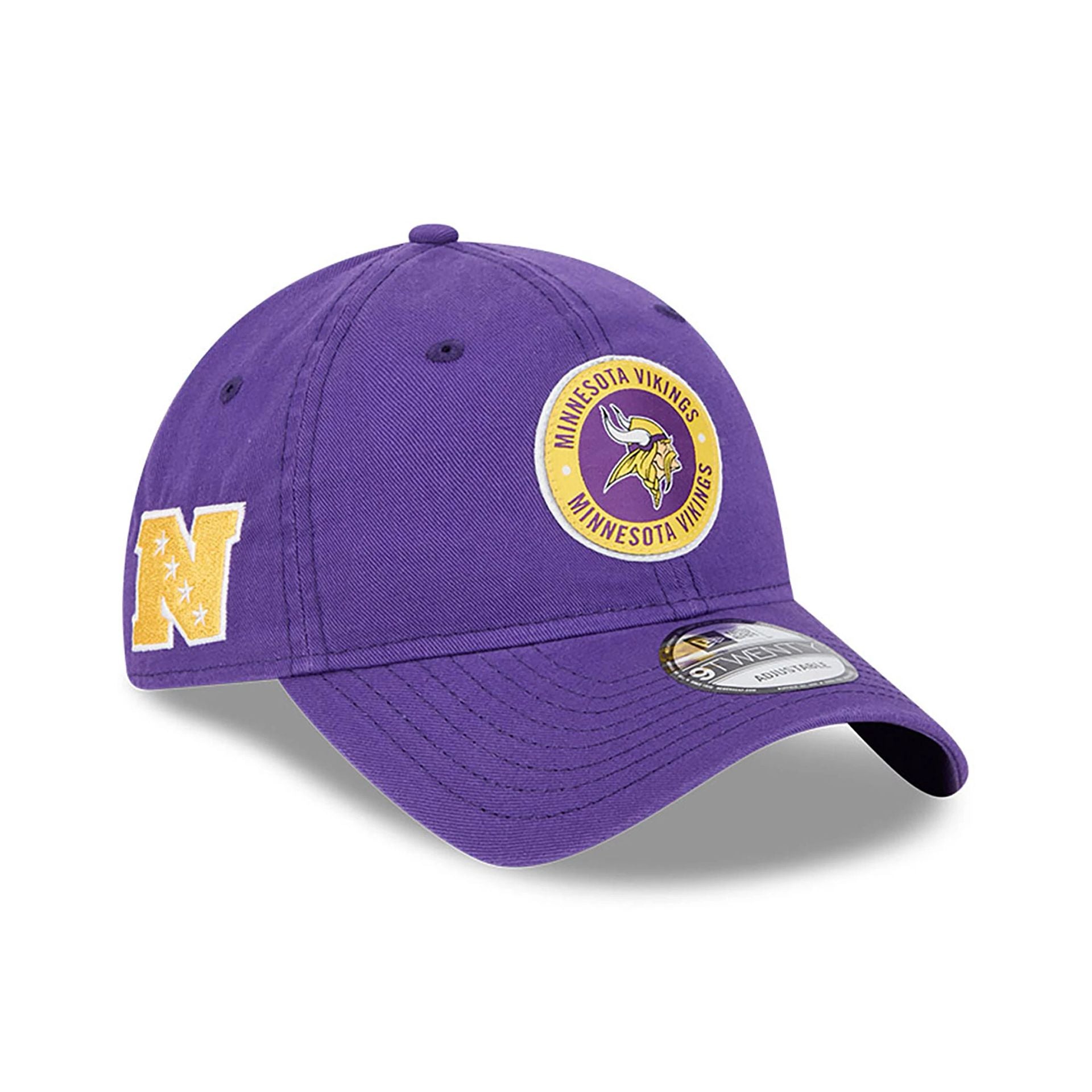 This is a Minnesota Vikings NFL Sideline 2024 Purple 9TWENTY Adjustable Cap 1