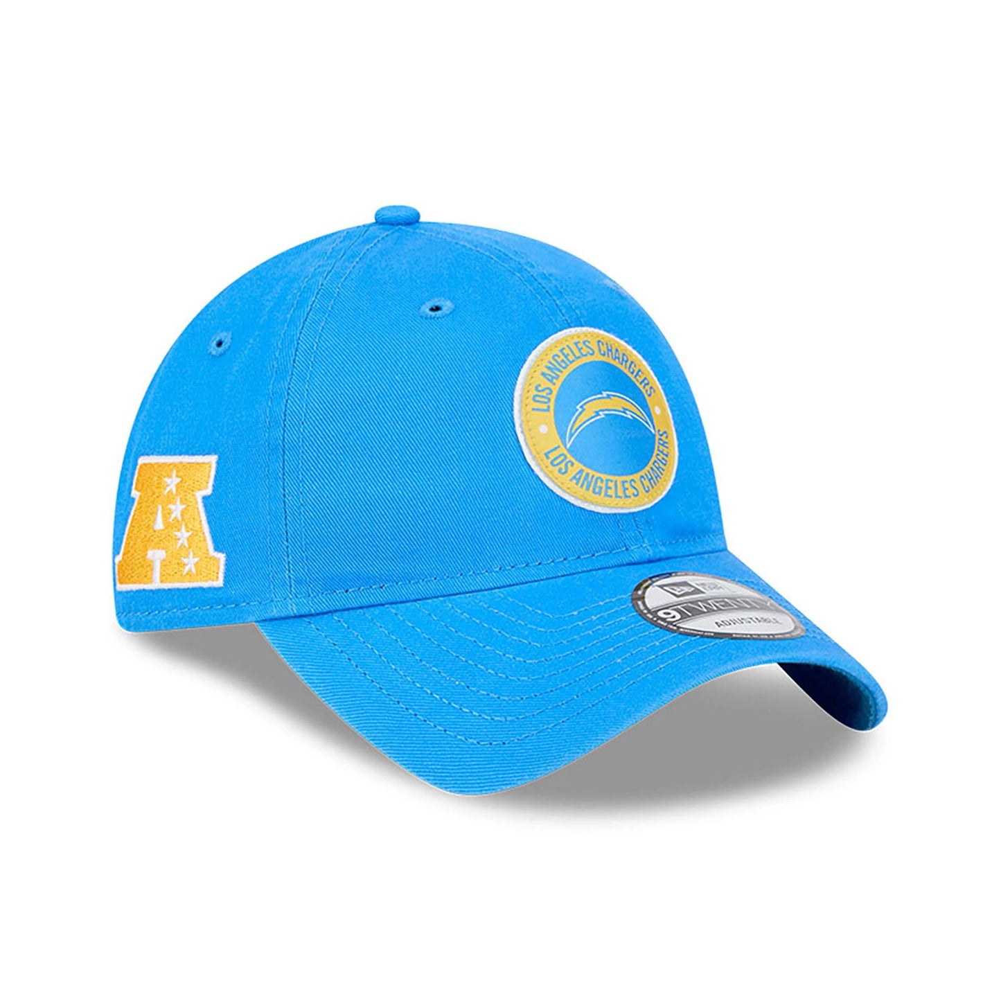 This is a LA Chargers NFL Sideline 2024 Blue 9TWENTY Adjustable Cap 1