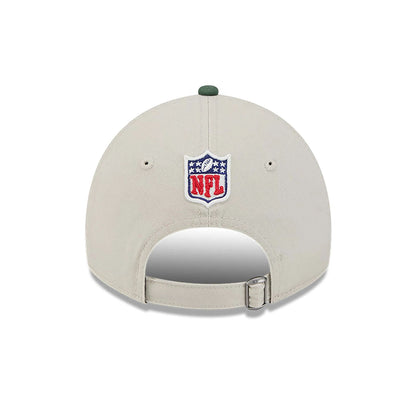 This is a Green Bay Packers NFL Sideline 2024 Historic Beige 9TWENTY Adjustable Cap 5