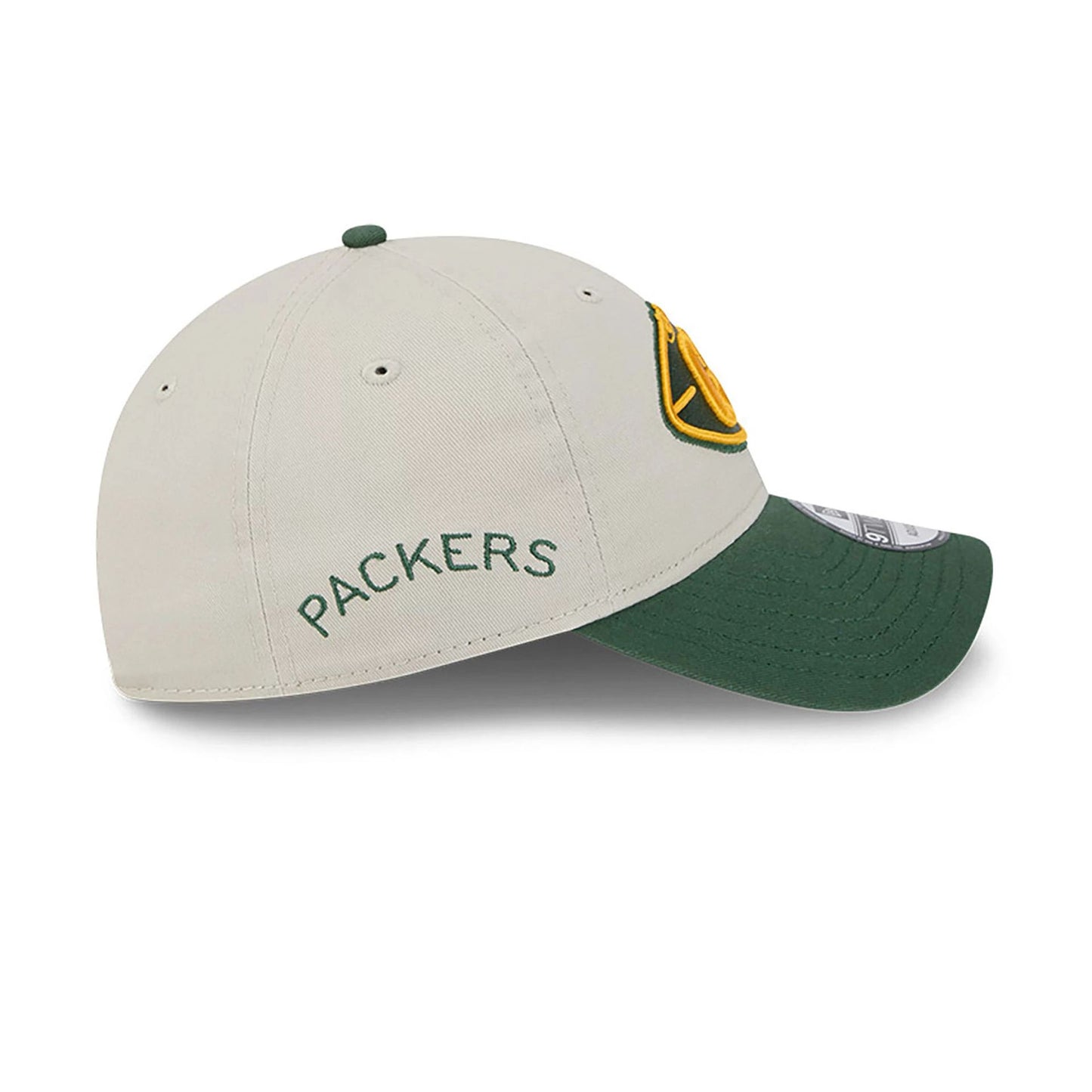 This is a Green Bay Packers NFL Sideline 2024 Historic Beige 9TWENTY Adjustable Cap 6