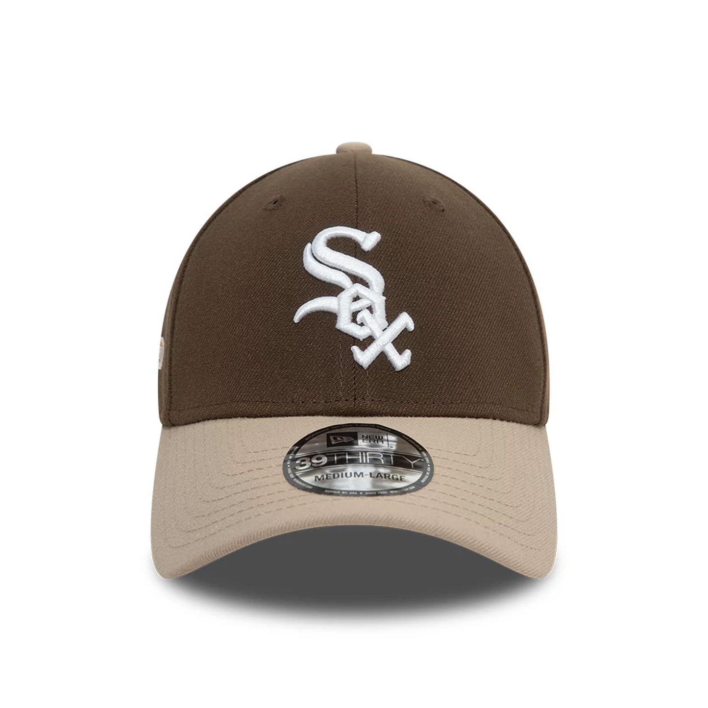 This is a Chicago White Sox Neutral World Series Dark Brown 39THIRTY Stretch Fit Cap 3