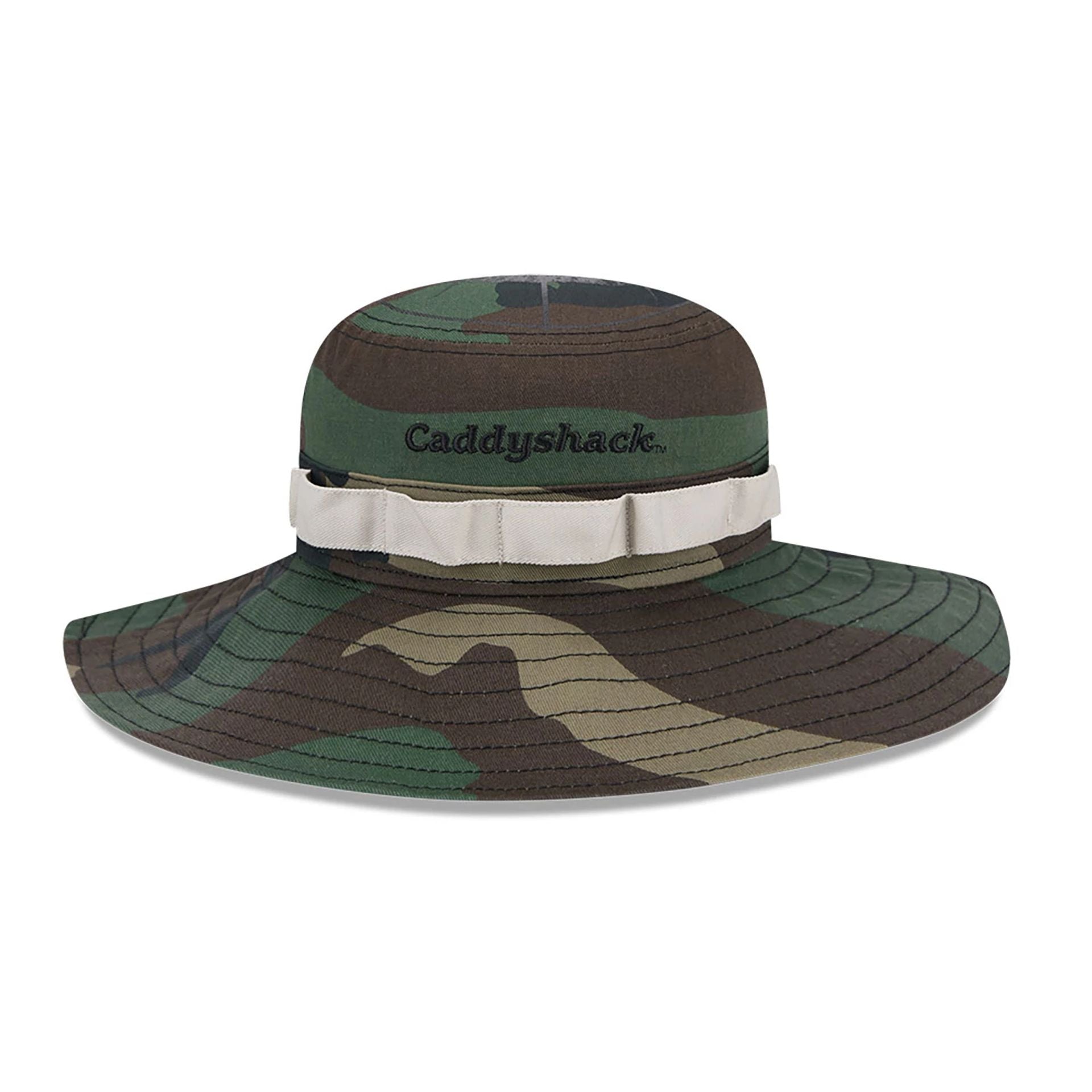 This is a Caddyshack 1980 Camo All Over Print Adventure Bucket Hat 1