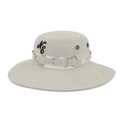 This is a New Era Fairway Light Beige Adventure Bucket Hat 2