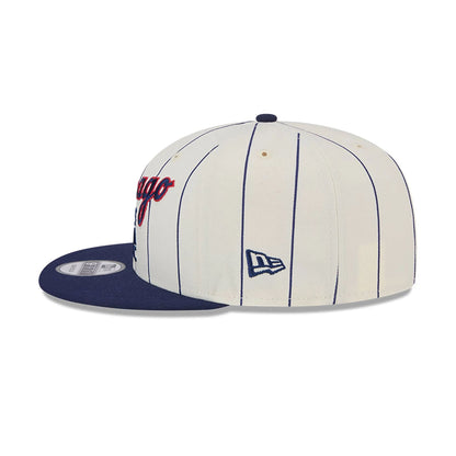 This is a Chicago White Sox Jersey Pinstripe Chrome White 9FIFTY Snapback Cap 7