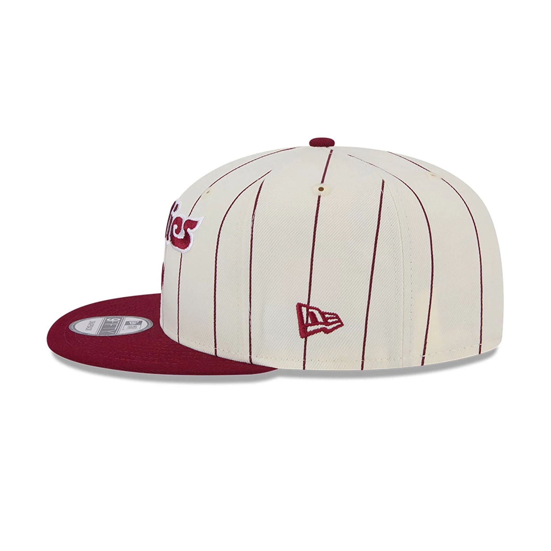 This is a Philadelphia Phillies Jersey Pinstripe Chrome White 9FIFTY Snapback Cap 7