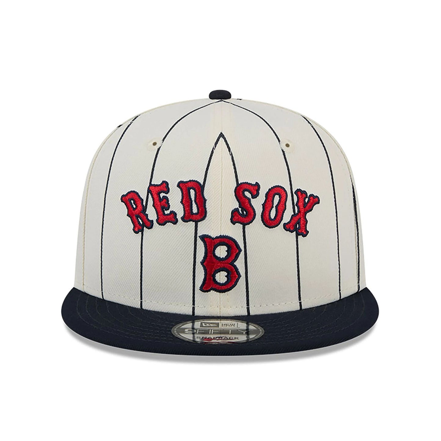 This is a Boston Red Sox Jersey Pinstripe Chrome White 9FIFTY Snapback Cap 3