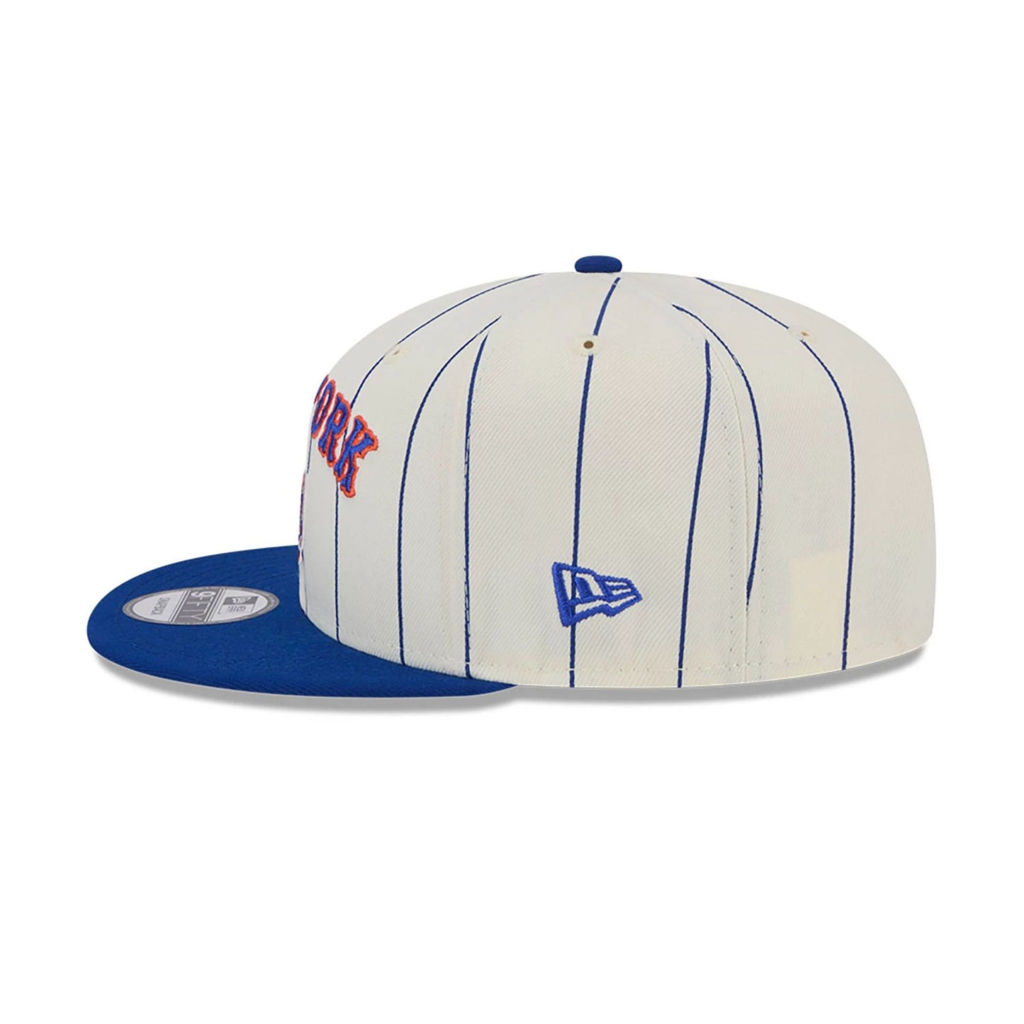 This is a New York Mets Jersey Pinstripe Chrome White 9FIFTY Snapback Cap 7