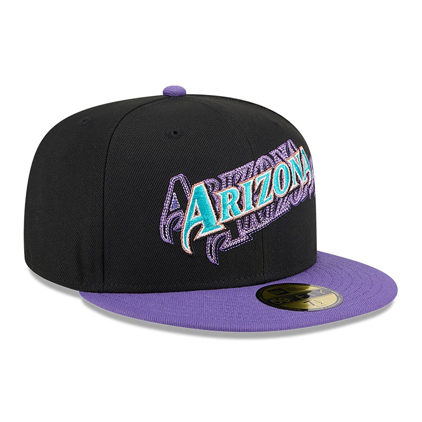 This is a Arizona Diamondbacks Shadow Stitch Black 59FIFTY Fitted Cap 6