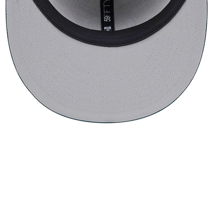 This is a LA Dodgers Tree Bark Fill Grey 59FIFTY Fitted Cap 2