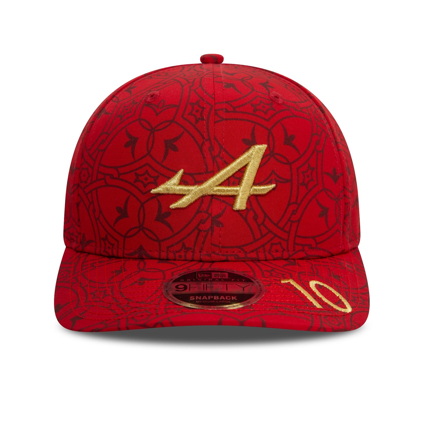 This is a Alpine Racing China Pierre Gasly Red 9FIFTY Original Fit Snapback Cap 4