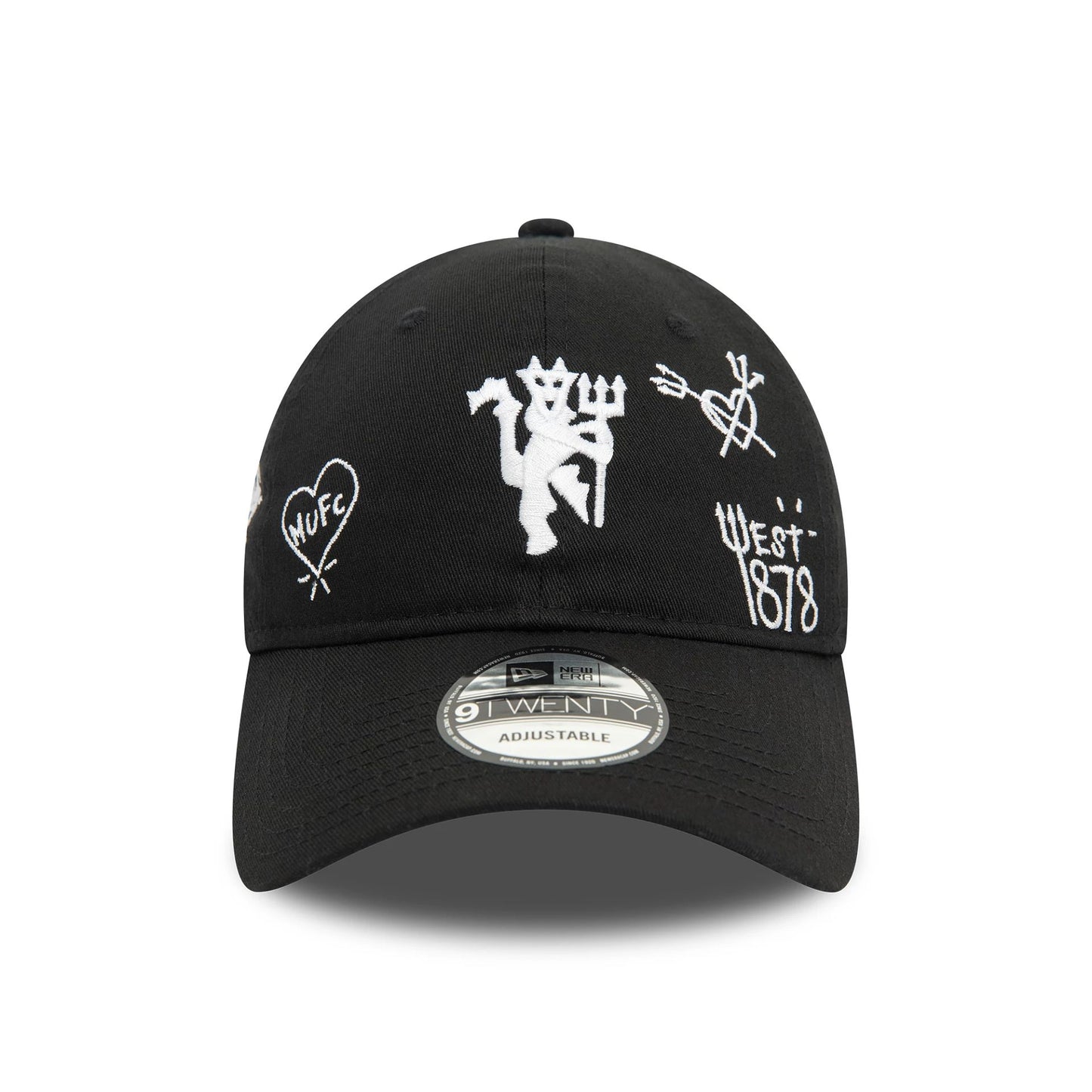 This is a Manchester United FC Scribble Black 9TWENTY Adjustable Cap 2