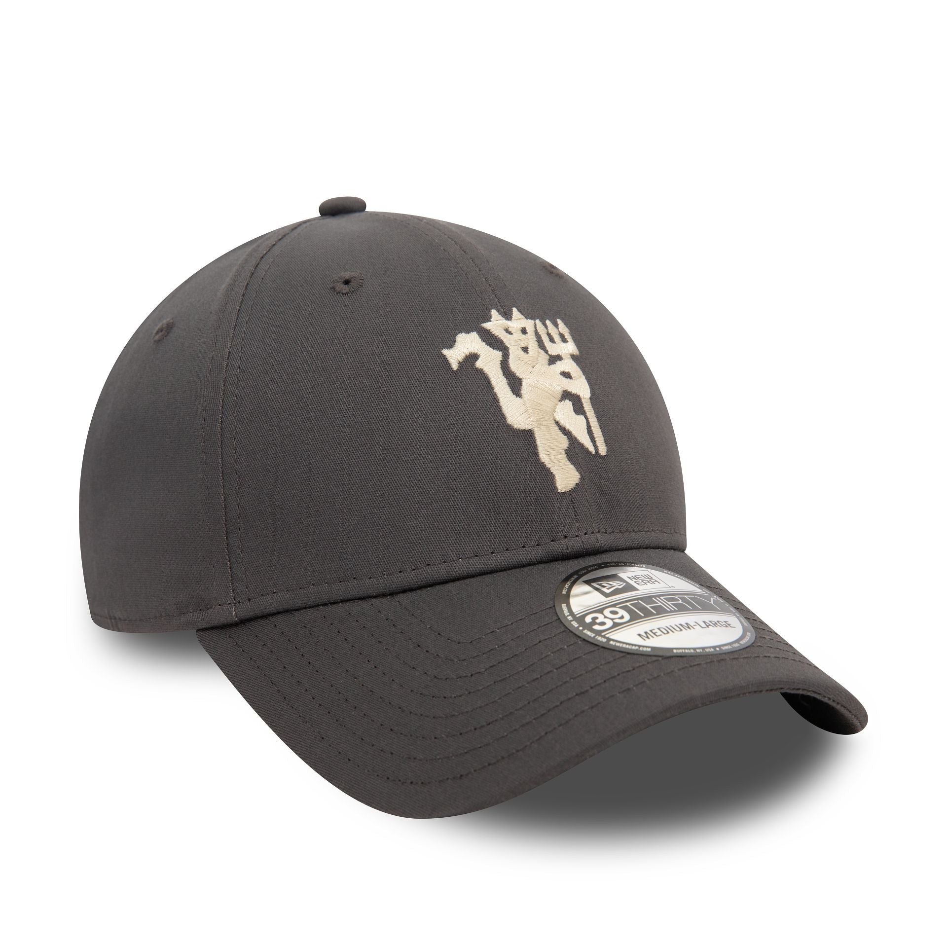 This is a Manchester United FC Seasonal Dark Grey 39THIRTY Stretch Fit Cap 1