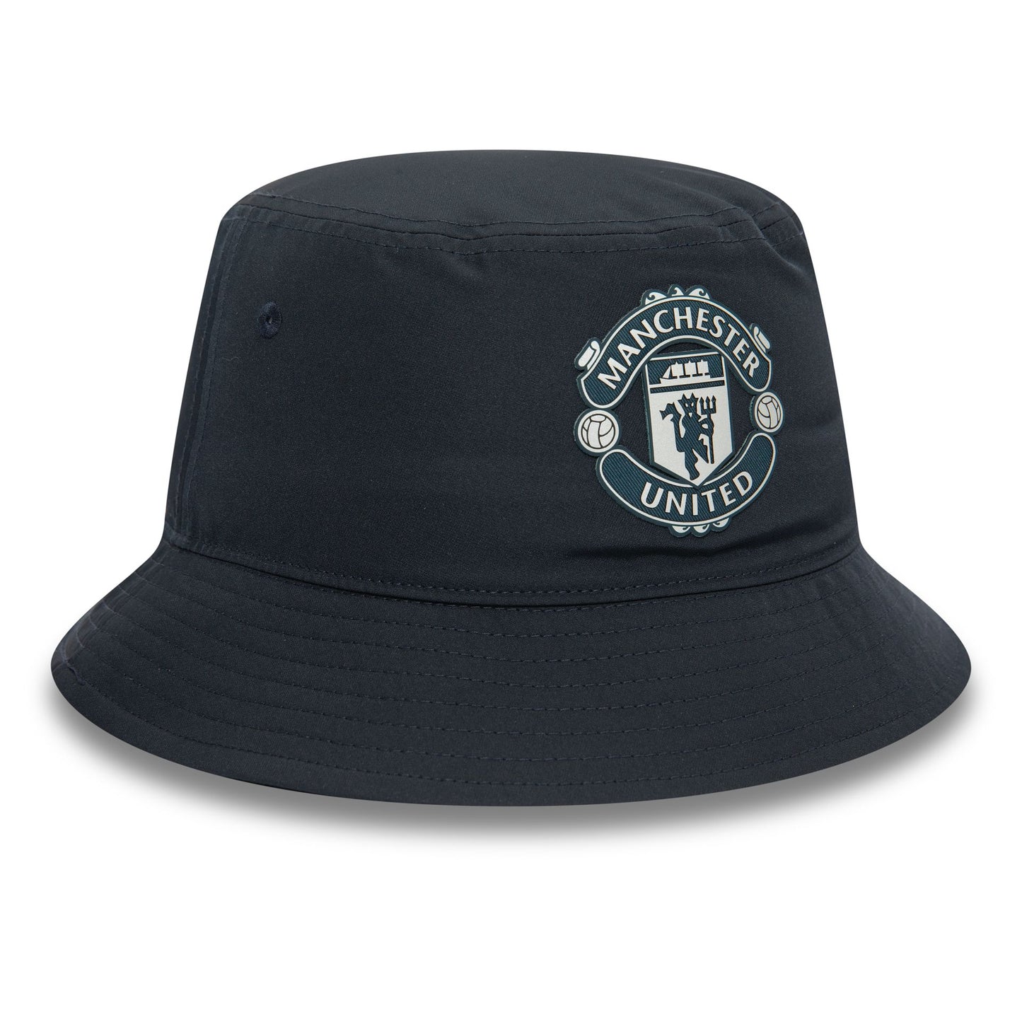 This is a Manchester United FC Rubber Woven Navy Bucket Hat 2